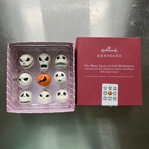Disney The Many Faces of Jack Skellington Nightmare Christmas Hallmark Ornaments